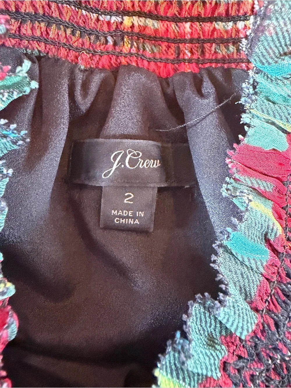 J.Crew Sleeveless Mockneck Top Blouse Gilded Stewart Tartan Smocked Waist Sz 2